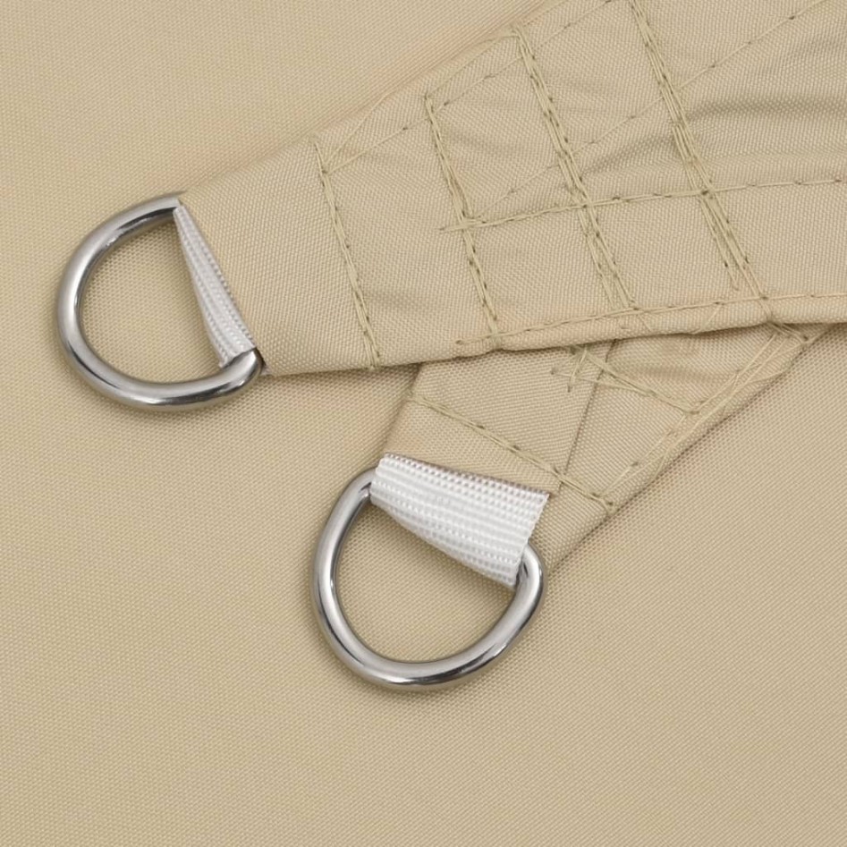 Toldo de vela rectangular tela Oxford beige 6x8