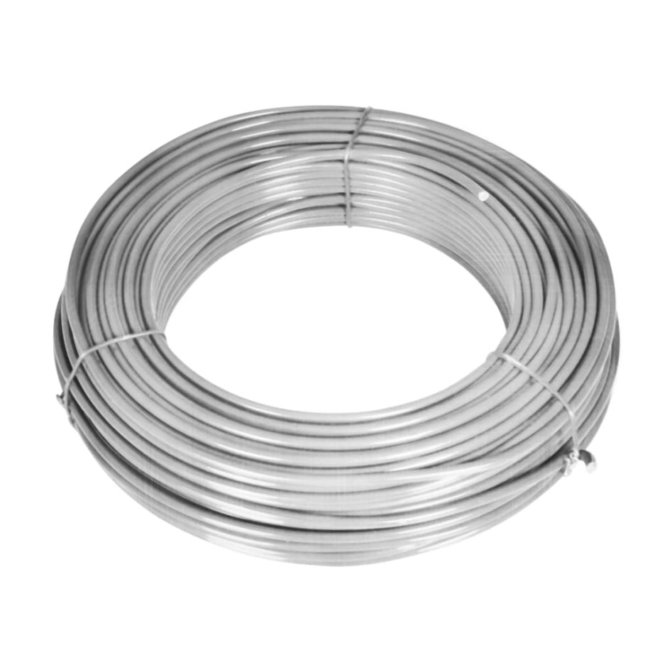 Valla de alambre y postes acero galvanizado plateado 15x1,25