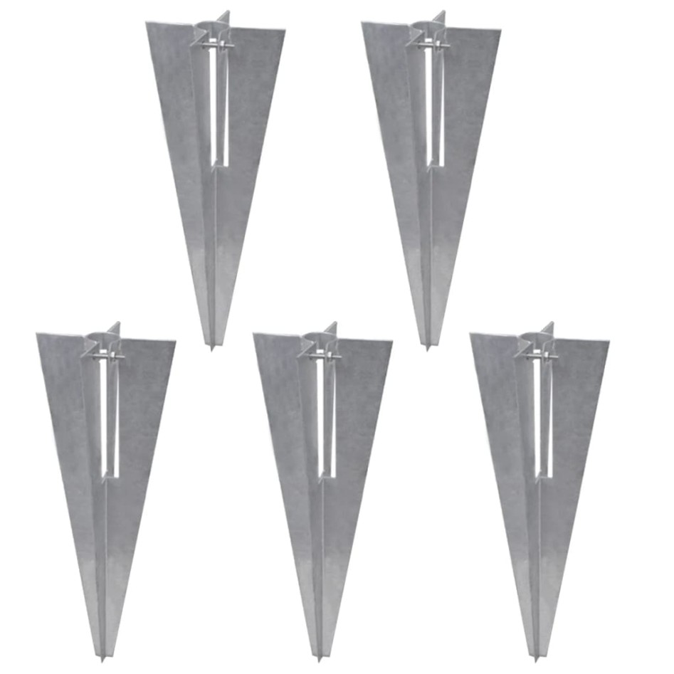 Valla metálica con estacas postes acero galvanizado 15x1,5