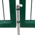 Puerta de valla de jardín con postes acero verde 350x140