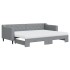 Sofá cama nido con colchón tela gris claro 80x200