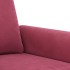 Juego de sofás con cojines 2 piezas terciopelo rojo