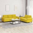 Juego de sofás con cojines 2 piezas terciopelo amarillo