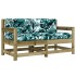 Sillones de jardín con cojines 2 uds madera de pino