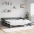 Sofá cama nido con colchón tela gris oscuro 90x200