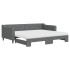 Sofá cama nido con colchón tela gris oscuro 90x200