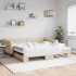 Sofá cama nido con colchón tela crema 100x200