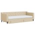 Sofá cama nido con cajones tela color crema 80x200