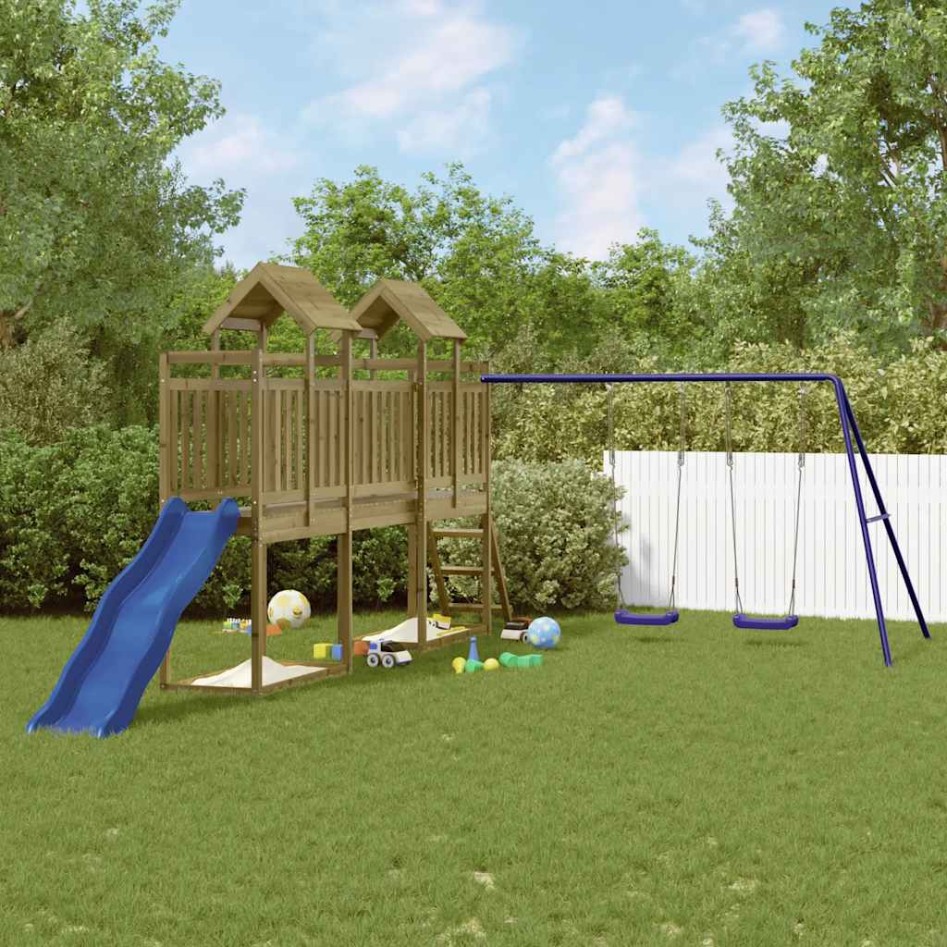 Parque infantil de exterior madera de pino