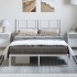 Estructura cama sin colchón con cabecero metal blanco