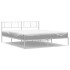 Estructura cama sin colchón con cabecero metal blanco