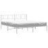 Estructura cama sin colchón con cabecero metal blanco