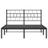 Estructura cama sin colchón con cabecero metal negro 160x200