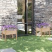 Jardineras 2 uds madera maciza de pino 70x70x70 cm