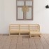 Juego de muebles de jardín 4 piezas madera maciza de