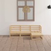 Juego de muebles de jardín 4 piezas madera maciza de pino