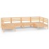 Juego de muebles de jardín 6 piezas madera maciza de