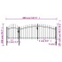 Puerta de jardín de acero negro 2x4