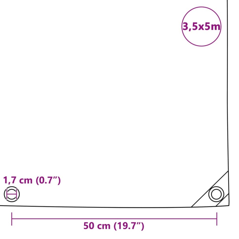 Lona 650 g/m² 3,5x5 m