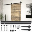 Kit de herrajes para puertas correderas SKIEN acero negro 200cm