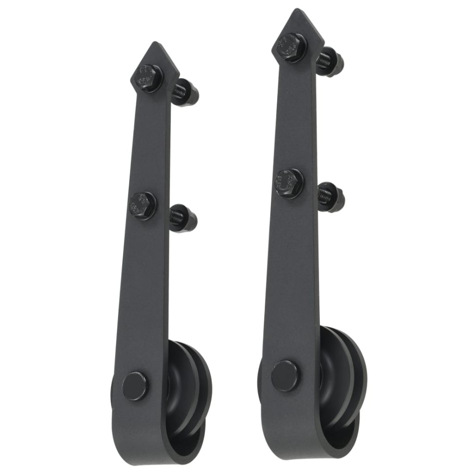 Kit de herrajes para puertas correderas SKIEN acero negro