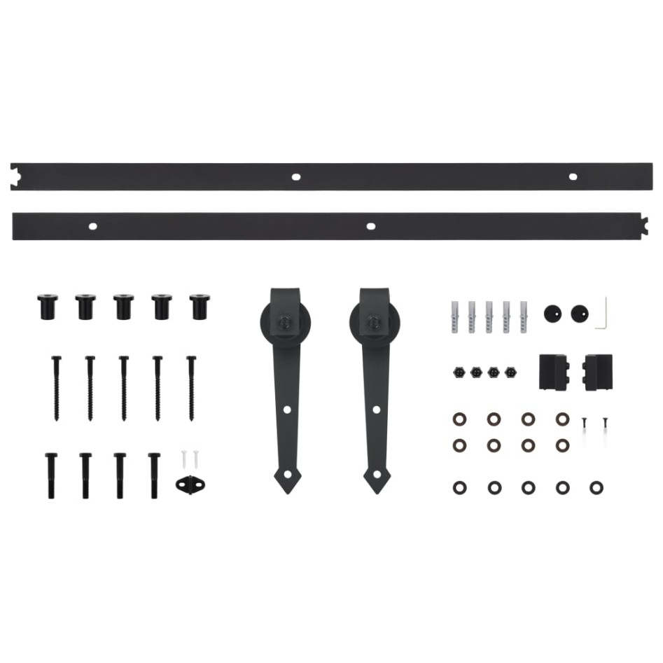 Kit de herrajes para puertas correderas SKIEN acero negro