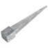 Picas de tierra 6 uds acero galvanizado plateado 12x12x89