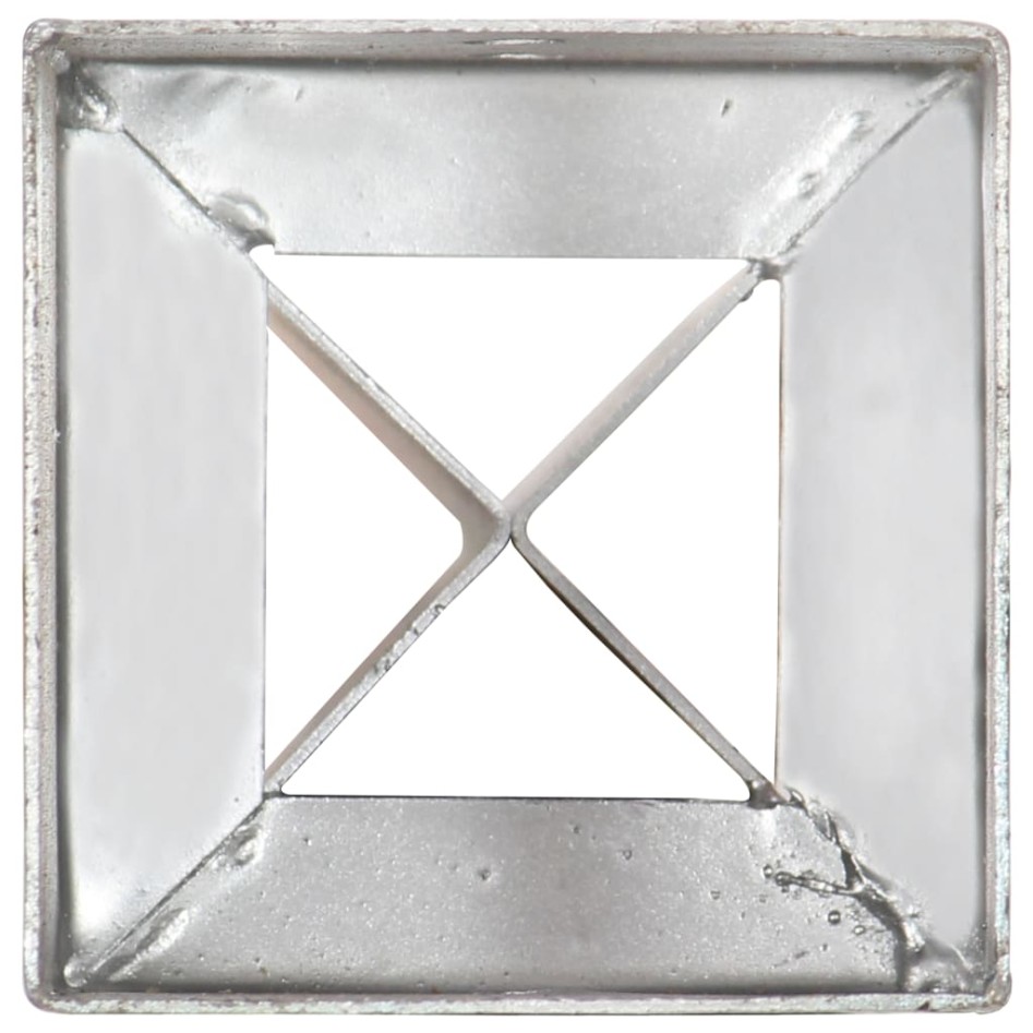 Picas de tierra 6 uds acero galvanizado plateado 12x12x89