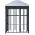 Perrera de exterior con techo 150x150x210