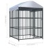 Perrera de exterior con techo 150x150x210