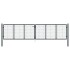 Puerta de malla de jardín acero galvanizado gris 400x125