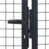 Puerta de malla de jardín acero galvanizado gris 400x125