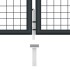 Puerta de malla de jardín acero galvanizado gris 400x125