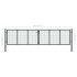Puerta de malla de jardín acero galvanizado gris 400x125