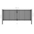 Puerta de valla del jardín de acero gris antracita 4x1,7
