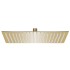 Cabezal ducha efecto lluvia acero inox cuadrado dorado 50x50