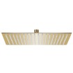 Cabezal ducha efecto lluvia acero inox cuadrado dorado 50x50 cm