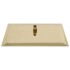 Cabezal ducha efecto lluvia acero inox cuadrado dorado 50x50