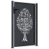 Puerta de jardín acero gris antracita diseño árbol 105x130