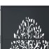 Puerta de jardín acero gris antracita diseño árbol 105x130