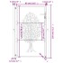Puerta de jardín acero gris antracita diseño árbol 105x130