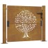 Puerta de jardín acero corten diseño árbol 105x105