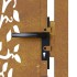 Puerta de jardín acero corten diseño árbol 105x105