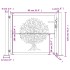 Puerta de jardín acero corten diseño árbol 105x105