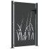 Puerta de jardín acero gris antracita diseño hierba 105x130