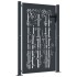 Puerta de jardín acero gris antracita diseño bambú 105x130