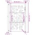 Puerta de jardín acero gris antracita diseño bambú 105x130