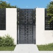 Puerta de jardín acero gris antracita diseño cuadrado 105x180cm