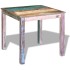Mesa de comedor de madera maciza reciclada 80x82x76
