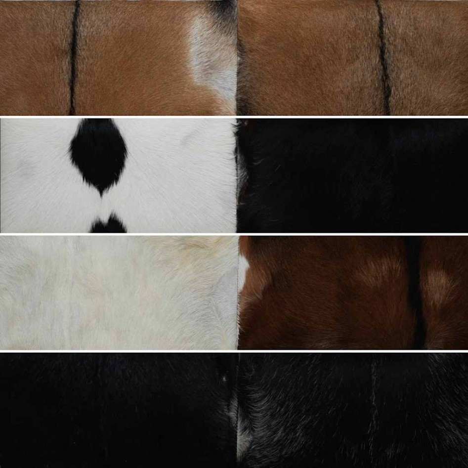 Banco de madera de teca con cuero